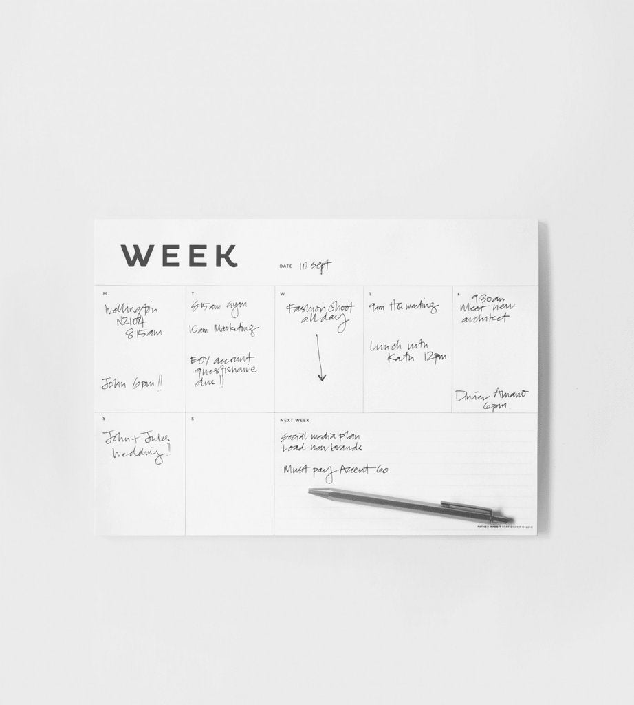 A4 Week Planner