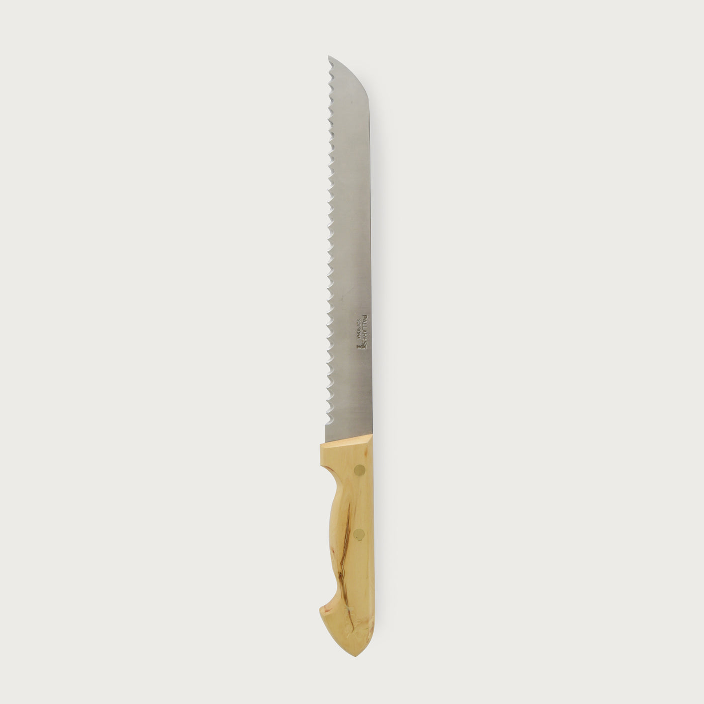 Bread Knife Box Wood 25cm Stainless Steel