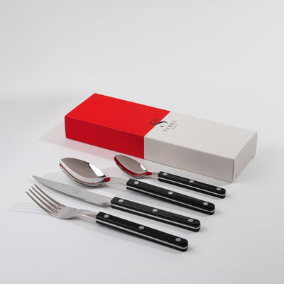Bistrot shiny solid 4 pieces set - Black