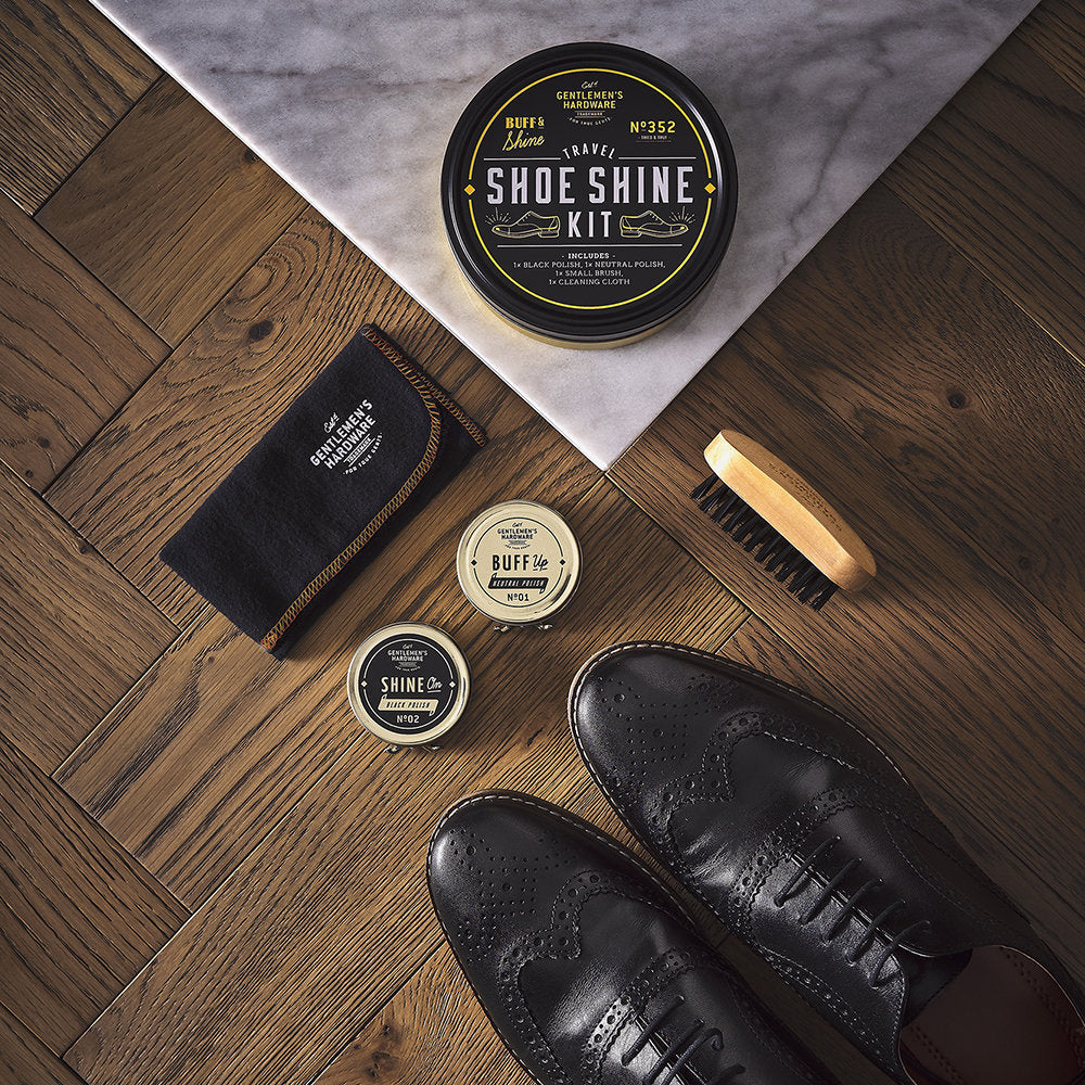 GENTLEMEN'S HARDWARE Travel Shoe Shine Tin